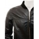 Mens Black And Dark Brown Classic Elegant Real Leather Bomber Jacket Mens Black And Dark Brown Classic Elegant Real Leather Bomber Jacket