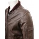 Mens Black And Dark Brown Classic Elegant Real Leather Bomber Jacket Mens Black And Dark Brown Classic Elegant Real Leather Bomber Jacket