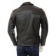 Mens Black Chromed Angled Zip Double Breasted Zipped Pockets Real Leather Biker Jacket Mens Black Chromed Angled Zip Double Breasted Zipped Pockets Real Leather Biker Jacket