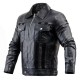 Mens Black Leather Jacket With Suede Stripes Mens Black Leather Jacket With Suede Stripes