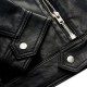 Mens Black Leather Jacket With Suede Stripes Mens Black Leather Jacket With Suede Stripes