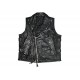 Mens Black Moto Biker Genuine Leather Vest Mens Black Moto Biker Genuine Leather Vest