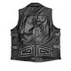 Mens Black Moto Biker Genuine Leather Vest Mens Black Moto Biker Genuine Leather Vest