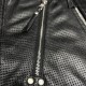 Mens Black Moto Biker Genuine Leather Vest