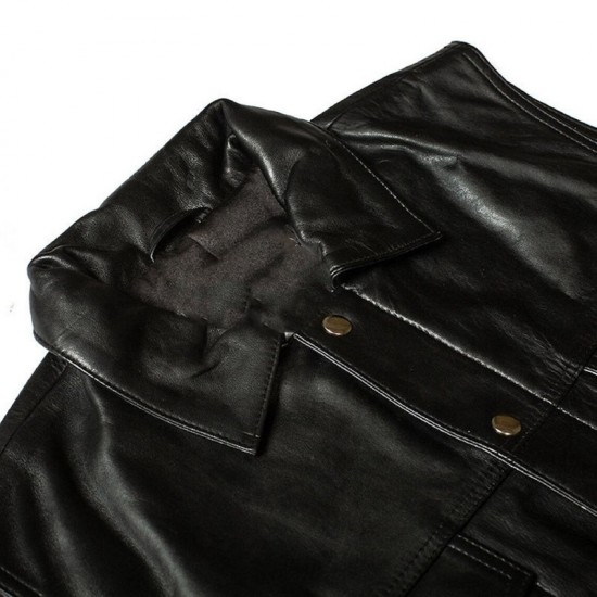 Mens Black Side Laces Motorcycle Leather Vest Mens Black Side Laces Motorcycle Leather Vest