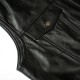 Mens Black Side Laces Motorcycle Leather Vest Mens Black Side Laces Motorcycle Leather Vest