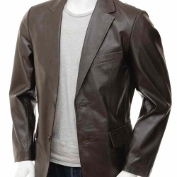 Men’s Ultimate Crossover Real Leather Blazer Jacket
