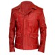 Mens Brad Pitt Fight Club Tyler Durden Coat Red Biker Leather Jacket Mens Brad Pitt Fight Club Tyler Durden Coat Red Biker Leather Jacket