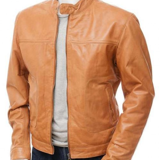 Mens Cafe Racer Real Leather Biker Jacket Mens Cafe Racer Real Leather Biker Jacket