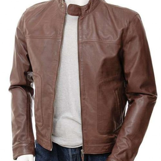 Mens Cafe Racer Real Leather Biker Jacket Mens Cafe Racer Real Leather Biker Jacket