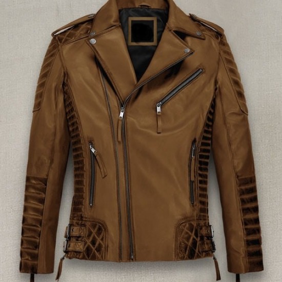 Mens Charles Burnt Tan Brown Leather Jacket Mens Charles Burnt Tan Brown Leather Jacket