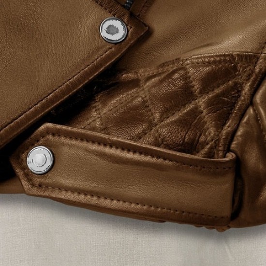 Mens Charles Burnt Tan Brown Leather Jacket Mens Charles Burnt Tan Brown Leather Jacket