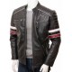 Mens Classic Racing Quilted Real Leather Biker Jacket Mens Classic Racing Quilted Real Leather Biker Jacket