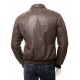 Mens Classic Shirt Collar Real Leather Bomber Jacket Mens Classic Shirt Collar Real Leather Bomber Jacket
