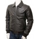 Mens Classic Shirt Collar Real Leather Bomber Jacket Mens Classic Shirt Collar Real Leather Bomber Jacket