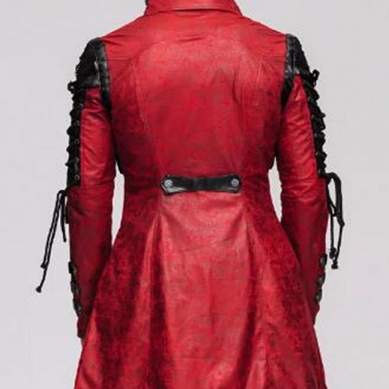 Mens Cloud Devil Red Gothic Coat Mens Cloud Devil Red Gothic Coat