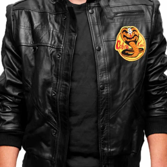 Mens Cobra Kai Karate Kid Johnny Lawrence Red Leather Jacket Mens Cobra Kai Karate Kid Johnny Lawrence Red Leather Jacket