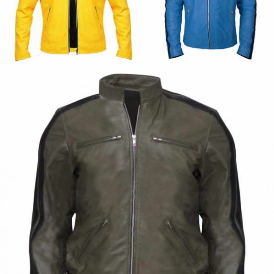 Mens Dirk Gentlys Holistic Detective Agency Samuel Barnett Leather Jacket Mens Dirk Gentlys Holistic Detective Agency Samuel Barnett Leather Jacket