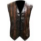 Mens Dundee Danny McBride Crocodile Brown Leather Vest Mens Dundee Danny McBride Crocodile Brown Leather Vest