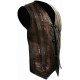 Mens Dundee Danny McBride Crocodile Brown Leather Vest