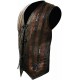 Mens Dundee Danny McBride Crocodile Brown Leather Vest