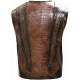 Mens Dundee Danny McBride Crocodile Brown Leather Vest Mens Dundee Danny McBride Crocodile Brown Leather Vest