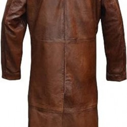 Mens Duster Goth WW2 Detective Long Trench Coat