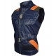 Mens Erik Killmonger Panther Blue Leather Vest