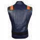 Mens Erik Killmonger Panther Blue Leather Vest