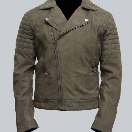 Mens Grey Suede Leather Motorcycle Jacket Mens Grey Suede Leather Motorcycle Jacket