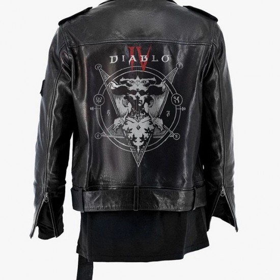 Mens Halloween Diablo IV Gaming Cosplay Leather Jacket Mens Halloween Diablo IV Gaming Cosplay Leather Jacket