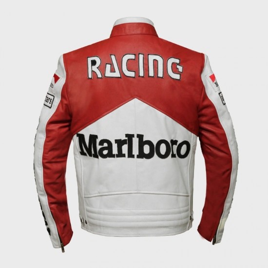 Mens Marlboro Bike Racing Leather Jacket Mens Marlboro Bike Racing Leather Jacket