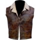 Mens No Name Clint Eastwood Western Cowboy Fur Shearling Brown Geniune Leather Vest Mens No Name Clint Eastwood Western Cowboy Fur Shearling Brown Geniune Leather Vest