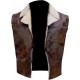 Mens No Name Clint Eastwood Western Cowboy Fur Shearling Brown Geniune Leather Vest Mens No Name Clint Eastwood Western Cowboy Fur Shearling Brown Geniune Leather Vest
