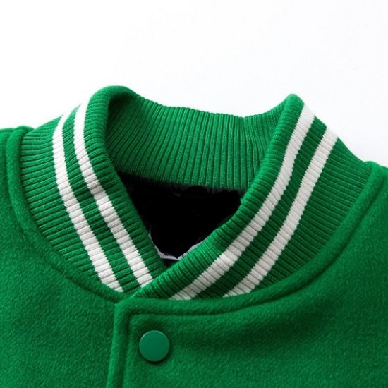 Mens Off White Savior Biker Green Varsity Jacket Mens Off White Savior Biker Green Varsity Jacket