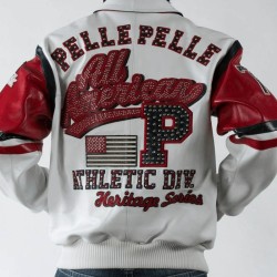 Mens Pelle Pelle All American White Jacket