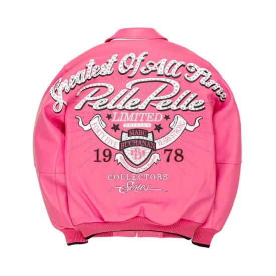 Mens Pelle Pelle Greatest Of All Time Pink Leather Jacket