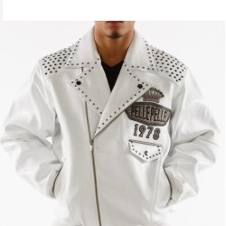 Mens Pelle Pelle White Lethal Jacket