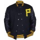 Pittsburgh Pirates P Logo Baseball Majestic Varsity Jacket Pittsburgh Pirates P Logo Baseball Majestic Varsity Jacket