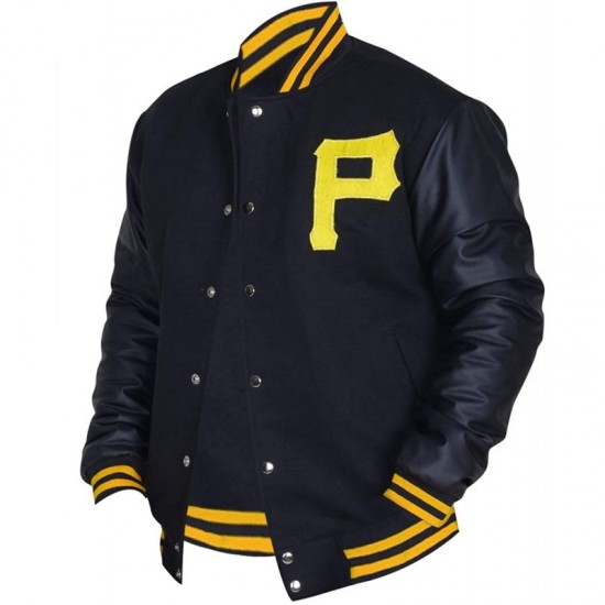 Pittsburgh Pirates P Logo Baseball Majestic Varsity Jacket Pittsburgh Pirates P Logo Baseball Majestic Varsity Jacket