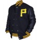 Pittsburgh Pirates P Logo Baseball Majestic Varsity Jacket Pittsburgh Pirates P Logo Baseball Majestic Varsity Jacket
