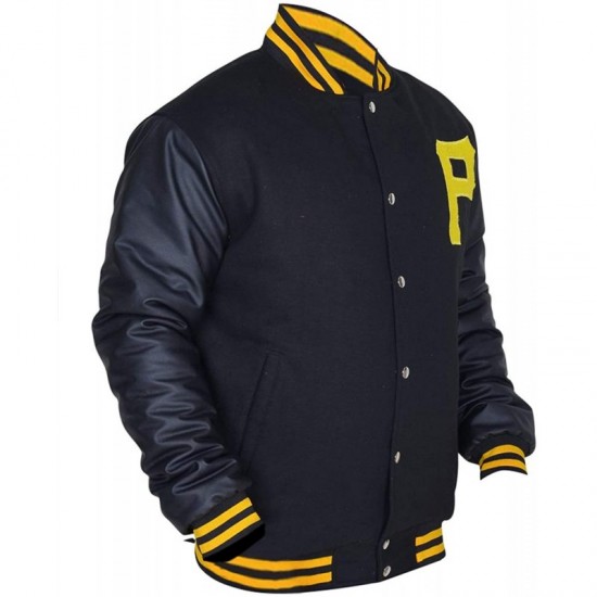 Pittsburgh Pirates P Logo Baseball Majestic Varsity Jacket Pittsburgh Pirates P Logo Baseball Majestic Varsity Jacket
