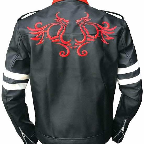 Mens Prototype Alex Mercer Dragon Black Costume Leather Jacket Mens Prototype Alex Mercer Dragon Black Costume Leather Jacket