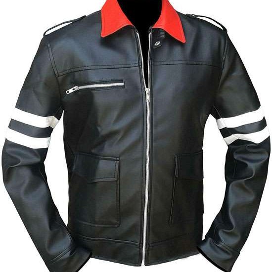Mens Prototype Alex Mercer Dragon Black Costume Leather Jacket Mens Prototype Alex Mercer Dragon Black Costume Leather Jacket