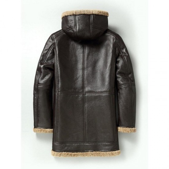 Mens RAF B3 Black Bomber Shearling Fur Genuine Leather Jacket Winter Coat Mens RAF B3 Black Bomber Shearling Fur Genuine Leather Jacket Winter Coat