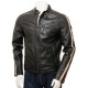 Mens Retro Cafe Racer Style Real Leather Biker Jacket Mens Retro Cafe Racer Style Real Leather Biker Jacket