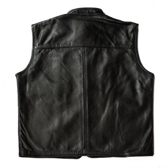 Mens Riding Motorbike Gilet Biker Leather Vest Mens Riding Motorbike Gilet Biker Leather Vest
