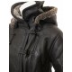Mens Sheepskin Duffle Coat Fur Hood Natural Shearling Fur Long Hooded Coat Mens Sheepskin Duffle Coat Fur Hood Natural Shearling Fur Long Hooded Coat