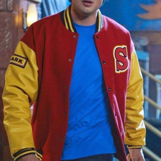 Mens Smallville Superman Clark Kent Crows Varsity Letterman Jacket Mens Smallville Superman Clark Kent Crows Varsity Letterman Jacket