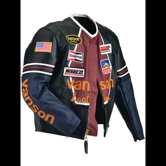 Mens Star Sport vansonss Rider Leather Biker Jacket Mens Star Sport vansonss Rider Leather Biker Jacket